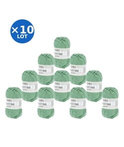 Lot de 10 pelotes QUATTRO de Lang Yarns – 500 g de coton mercerisé 217 Vert