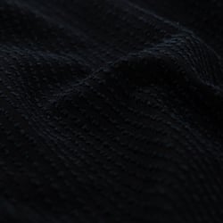 Tissu Coton Jacquard twill uni Noir