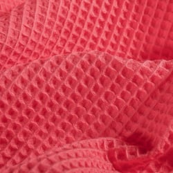 Tissu Nid d'abeille  Corail