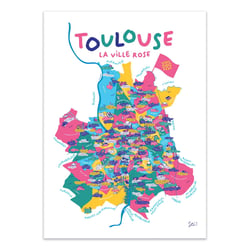 Affiche 30 x 40 cm - Toulouse - Sté!