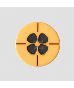 Bouton fleur en polyester 4 trous 18mm - Prym 38 Jaune