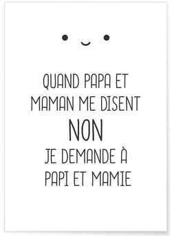 Affiche 'Quand papa et maman disent non...' | A3 : 29,7x42cm