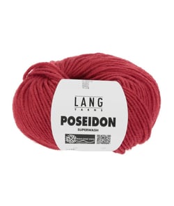 Pelote de laine Vierge Poseidon - Lang Yarns 60 Rouge