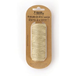 Graine Créative - Bobine de Fil de jute ciré 1,5mm Naturel