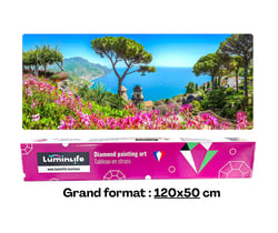 Diamond Painting Broderie Diamant LUMINLIFE 120x50cm, 5D, diamants ronds - Côte D'Amalfi