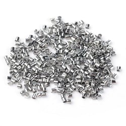 300 PERLES A ECRASER TUBE metal argente 1,5 mm - creation bijoux perles