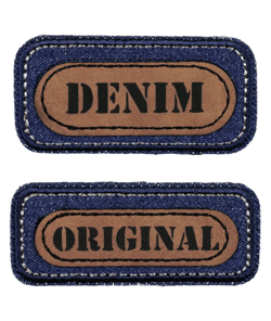Lot de 2 motifs décoratifs Denim thermocollants Prym – Créativité & réparation textile avec style ! Bleu