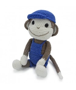 Kit Crochet Bryan le singe - Amigurumi Hardicraft Bleu