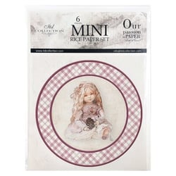 Lot de 6 papiers de riz assorties 14,8 cm Itd Collection ENFANT 048