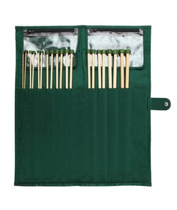 Kit Aiguilles à tricoter Bamboo 25 cm N°3 à 10 - Knitpro Vert