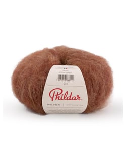 Pelote de Laine et Mohair à tricoter PHIL FELIN - 25GR - Phildar Fauve Orange