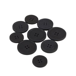 Bouton bio résine 4 trous noir