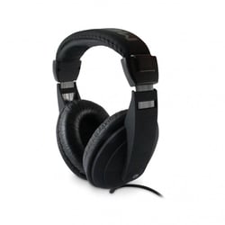 Casque TV filaire Câble 6 m - Jack 3,5 mm + adaptateur 6,35 mm - Arceau réglable - TV, Hi-Fi - Noir
