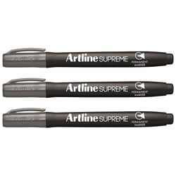 Lot de 3 marqueurs permanents - ARTLINE - Supreme EPF-700 - Pointe conique 1 mm - Gris