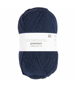 Fil à chaussette SOCKENWOLL PREMIUM 4 brins - 100gr - Rico Design 16 Bleu