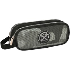 Trousse rectangulaire Black Stone 21 CM - 2 compartiments