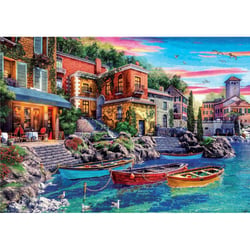 Puzzle paysage ville de come : barques au bord de mer 3000 pieces - collection italie - educa 19052