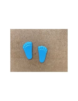 1 Paire de pied attaches parisiennes bleue