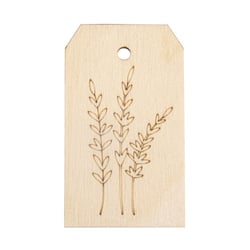 Pendent. bois Lavande, FSC MixCred, nature, 4,8x8,2cm