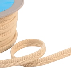 Double cordon fils 10mm écru au mètre