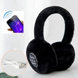 Casque Bluetooth Hiver Oreillettes Chaudes Antivent Pour Hommes Et Femmes Blanc Noir YONIS