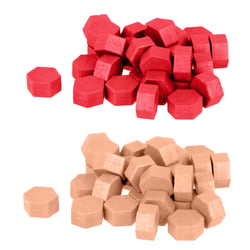Perles de cire hexagonales - Rouge + Rose
