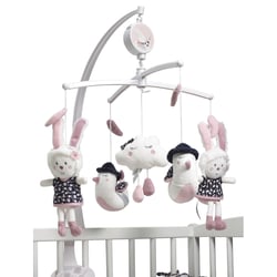 Mobile musical en polyester blanc