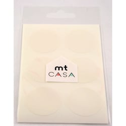 Masking Tape - Masking Tape MT Casa Seal Sticker rond en washi blanc - white