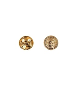 Lot de 6 boutons métal ancre or