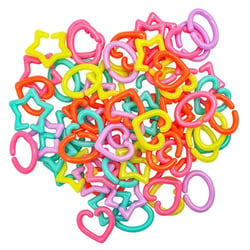 MégaCréa DIY - Perles mailles coeurs étoiles ronds 50 g