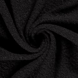 Tissu Fausse fourrure Bouclette Daphné uni Noir
