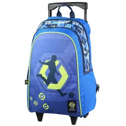 Sac à dos à roulettes Football Ligue 1 45 CM Trolley Haut de gamme Bleu