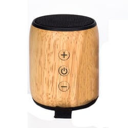 Mini Enceinte Bluetooth En Bois De Chêne Sans Fil Puissante 3W Autonomie 4H Ultra Portable Noir YONIS