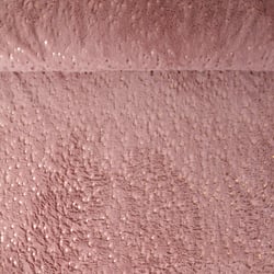Tissu Fausse fourrure Sherpa Hermione uni Vieux rose