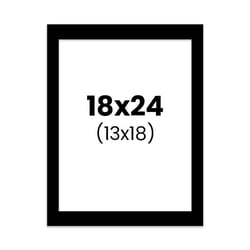 Passe-partout - Noir - 18x24cm - Photo 13x18cm - Pour cadre - Encadrement