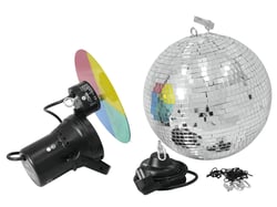 EUROLITE Jeu de boules à facettes 30cm avec pinspot