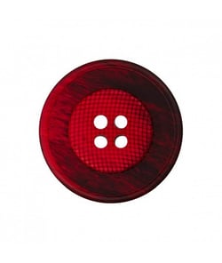 Carte de 2 boutons Panier Rouge rond 28mm - Union Knopf Rouge