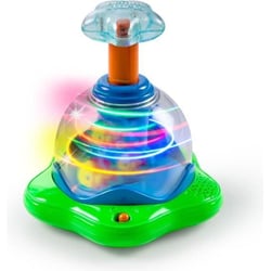 BRIGHT STARS Jouet d'éveil sensoriel et musical pour bébé et enfant Tourne & Brille, apprentissage cause a effet 6M+