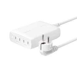 Belkin Chargeur Secteur 4 Ports USB-C GAN 200W PD et PPS avec Indicateur LED Blanc