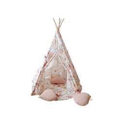 Tente Tipi avec tapis "Flower power"