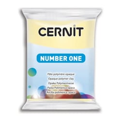 Pâte polymère - Opaque - A cuire - Pâte à modeler - Vanille - Bloc de 56g - Cernit - Number one