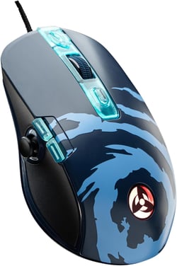 Lexip x Tsume - Souris Naruto Shippuden Kakashi - Joystick de Pouce analogique - 12 Boutons et Actions programmables - Poids Ajustable - Capteur Optique PAW3327 de 100 à 12 000 DPI