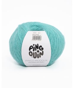 Pelote de Laine et Mohair PINGO MODOUX - Douceur et Style Réunis - Pingouin Bleu Lagon