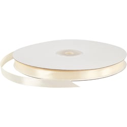 Ruban satin 10 mm - Blanc cassé - 100 m