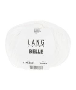 Pelote de Coton à tricoter et crocheter BELLE - Lang Yarns 01 Blanc
