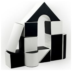 Set de 11 blocs en mousse pour le jeu noir – blanc - Velinda