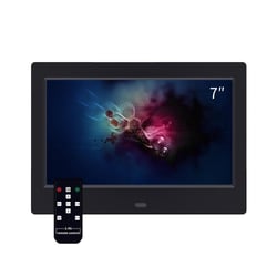 Cadre Photo Numérique 7 Pouces LED Haute Qualité Avec Support Vidéo Et Musique Noir YONIS