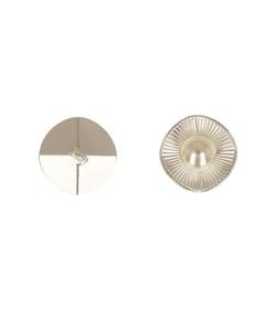Bouton métal perle blanc