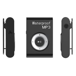 Lecteur MP3 Étanche IPX8 Avec Écouteurs FM 8GB Pour Natation et Plongée Noir YONIS
