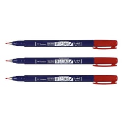 Lot de 3 feutres pinceaux - TOMBOW - Pointe dure - Rouge